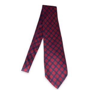 Vintage Missoni Silk Navy Red Plaid Men's Tie